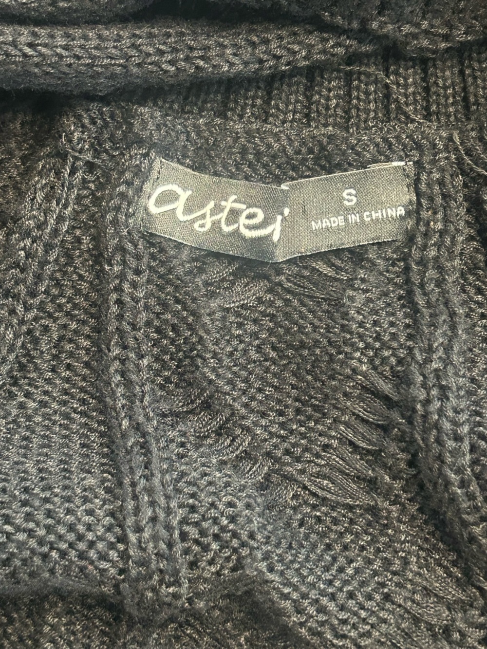 Y2K Cable Knit Turtleneck Shrug Bolero Sweater Sleeves Cropped Arm Warmer Small - Picture 5 of 5